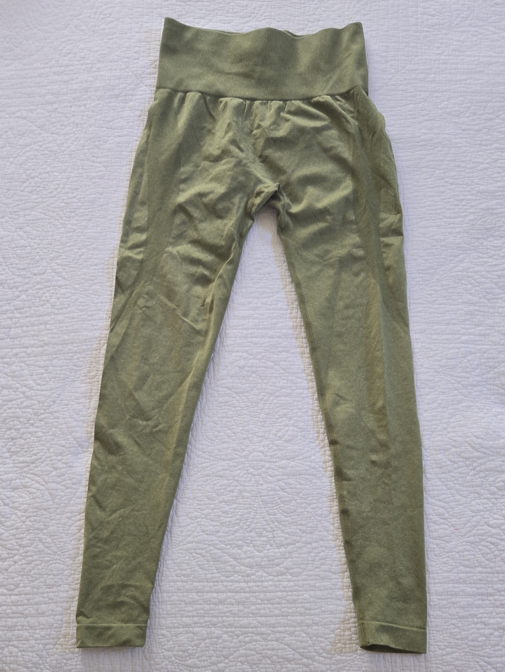 Women's High-Waist Olive Green Leggings